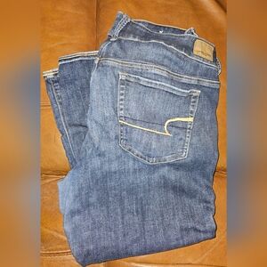 Women's Blue Denim Jean Cropped